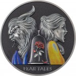 Palau 2 oz BEAUTY and BEAST series FEAR TALES $10 Silver Coin 2022
